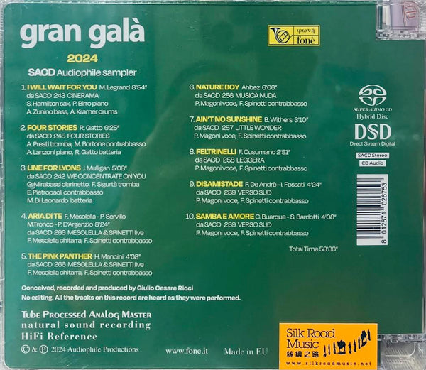 GRAN GALA AUDIOPHILE SAMPLER -  VARIOUS ARTISTS 2024 (SACD) CD