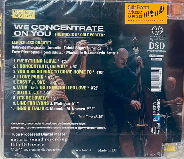 LEADERLESS QUARTET - WE CONCENTRATE ON YOU " THE MUSIC OF COLE PORTER" (SACD) CD