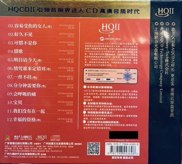 YAO SI TING - 姚斯婷 LONG TIME NO SEE 好久不見  (HQII) CD