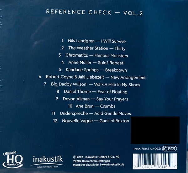 REFERENCE CHECK VOL 2 YEARS CANTON - VARIOUS ARTISTS (UHQCD) CD