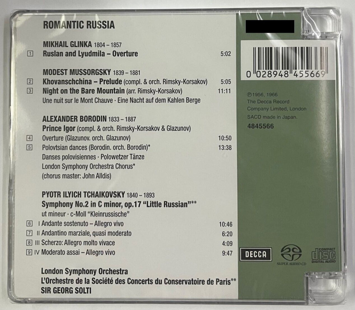 Romantic Russia: BORODIN, GLINKA, MUSSORGSKY, TCHAIKOVSKY (SACD) MADE ...