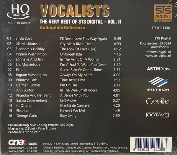 VOCALISTS THE VERY BEST OF STS DIGITAL- VOL II (HQCD) CD