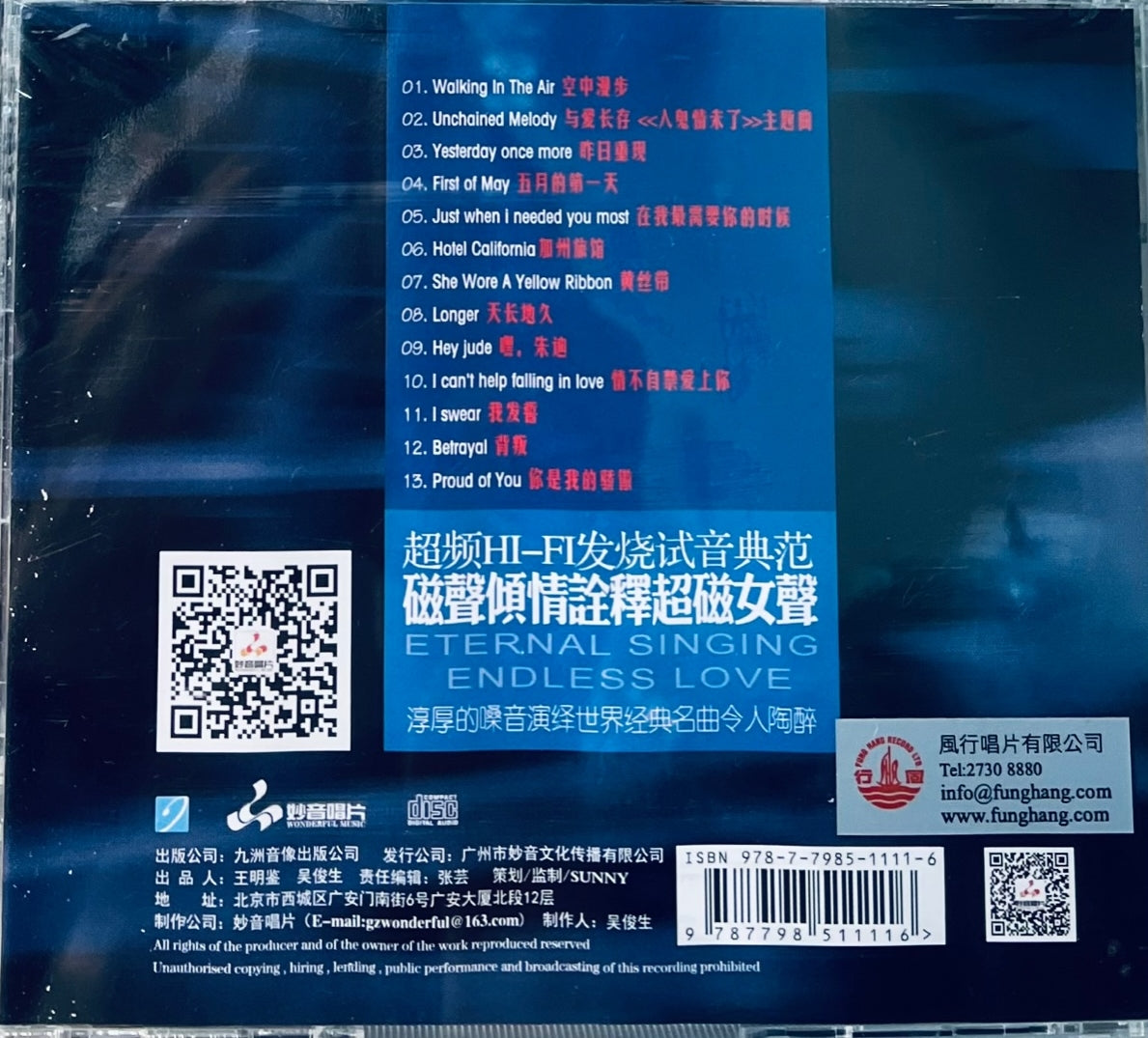 YAO SI TING - 姚斯婷 ENDLESS LOVE 5 (ENGLISH ALBUM) SILVER CD – MUSICCDHK